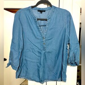 HAUTE MONDE Chambray Blouse